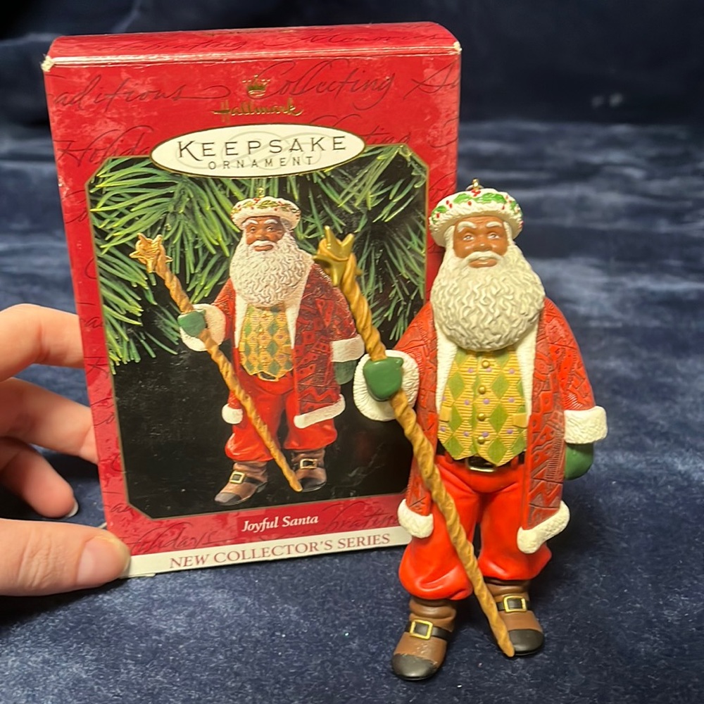 Black Joyful Santa Hallmark Keepsake Ornament